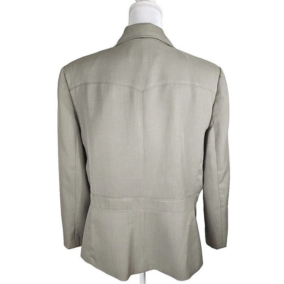 Kasper ~Woman Size 18~ Gray/Khaki Blazer Suit Jacket Business Office Wear. - Picture 9 of 12